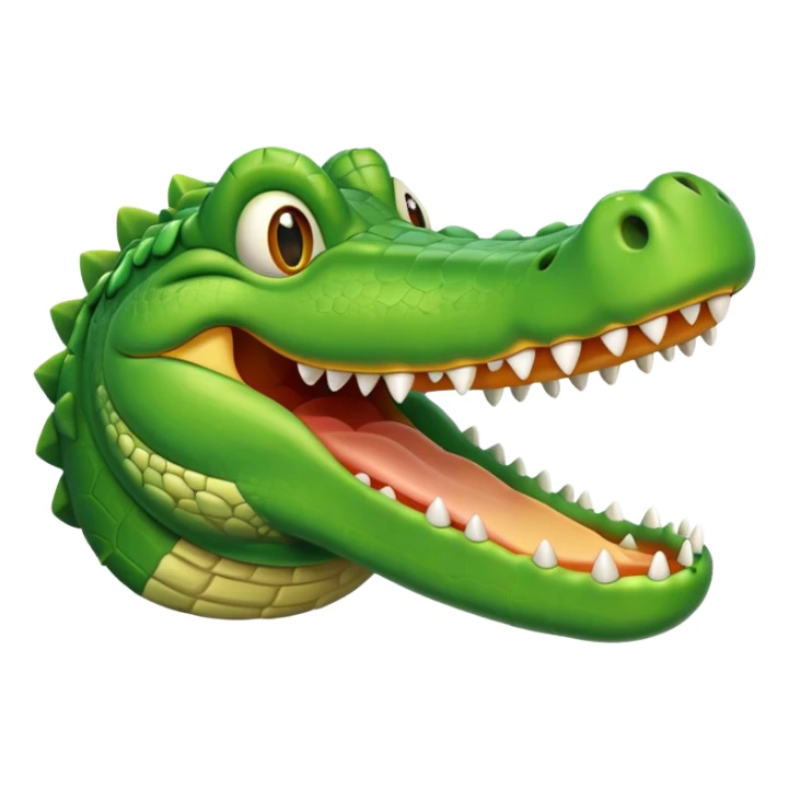 A laughing crocodile emoji sticker