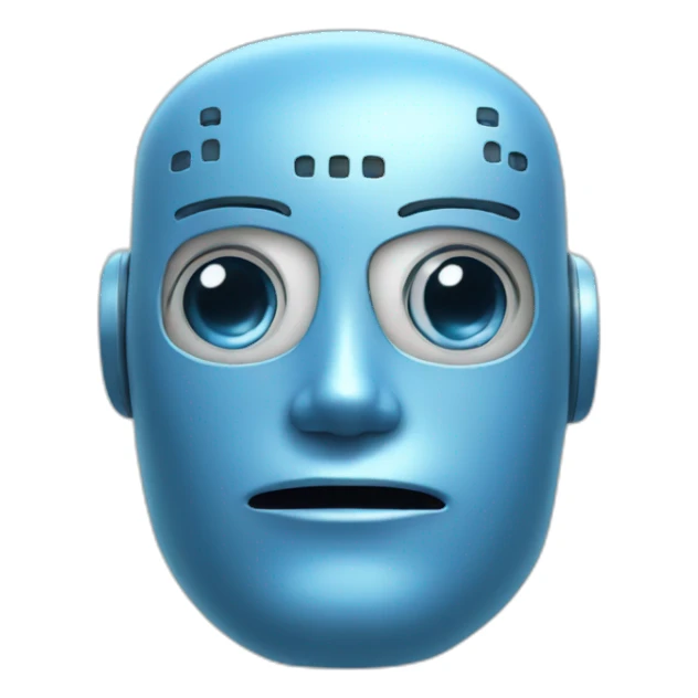ai robot blue head sticker