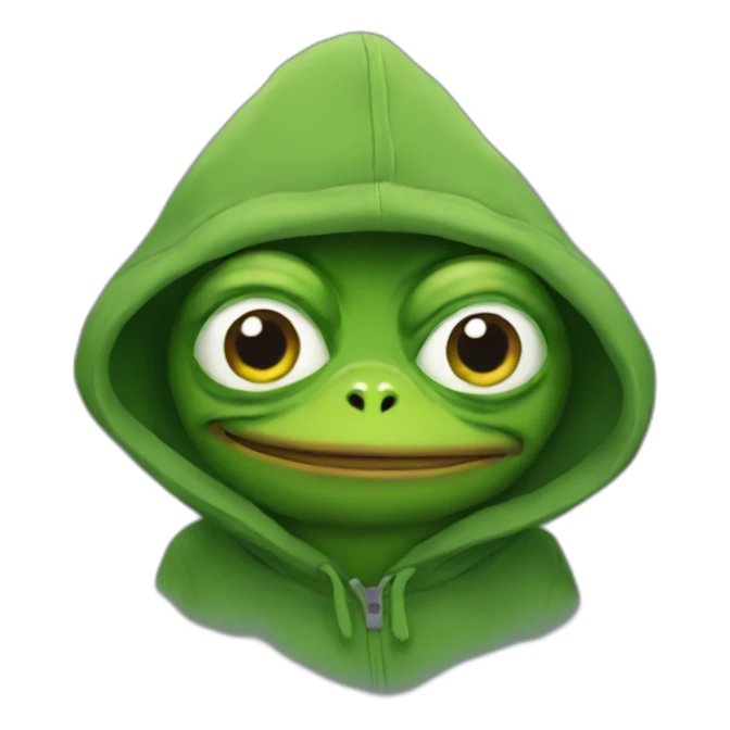 Pepe with hoodie sticker