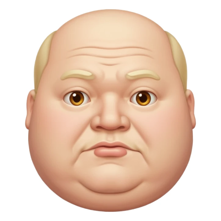 Ugly fat man sticker