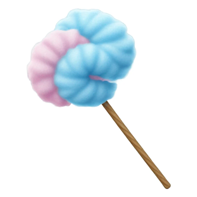 Blue cotton candy sticker