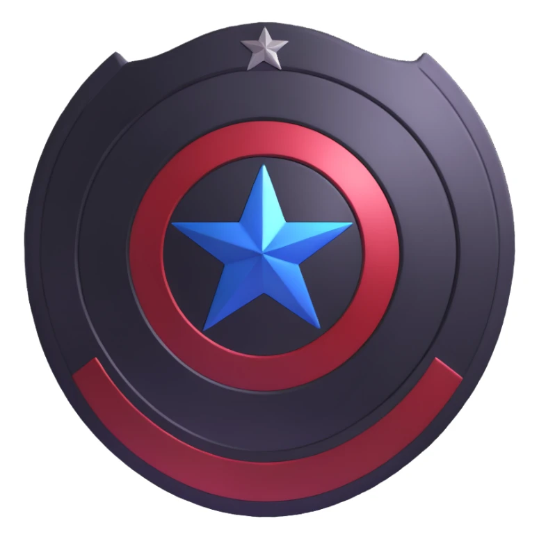 captain america vibranium shield with star sticker
