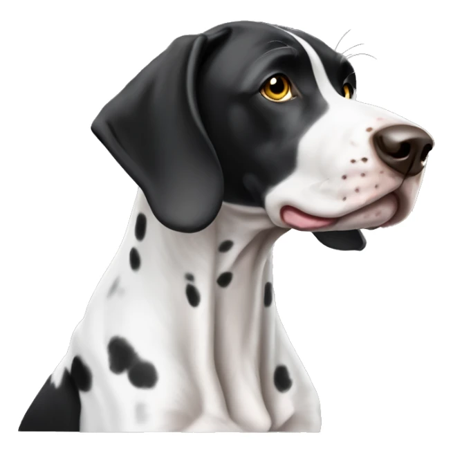 Black and white shorthair pointer sticker
