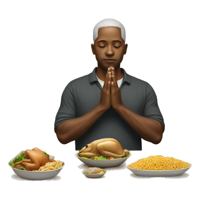 Praying over food  sticker