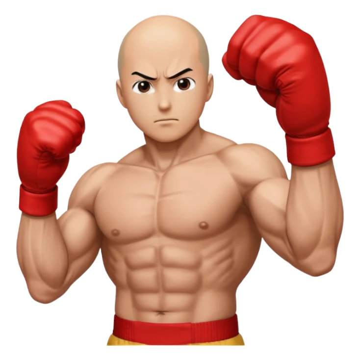 Saitama red hand punch sticker