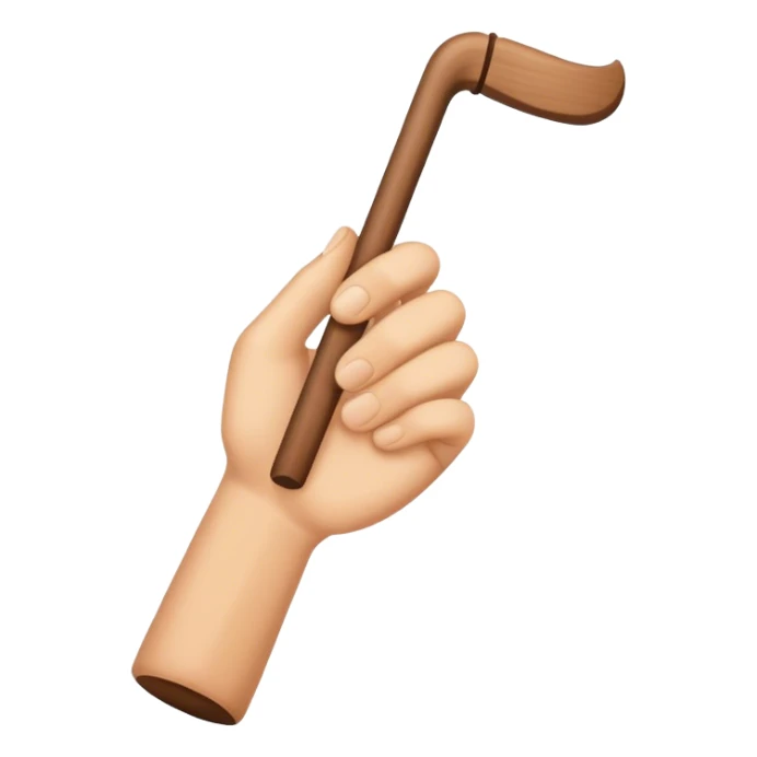 Hand holding Woodstick sticker