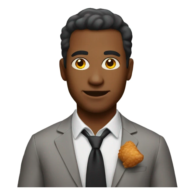 Men with fried chicken sticker