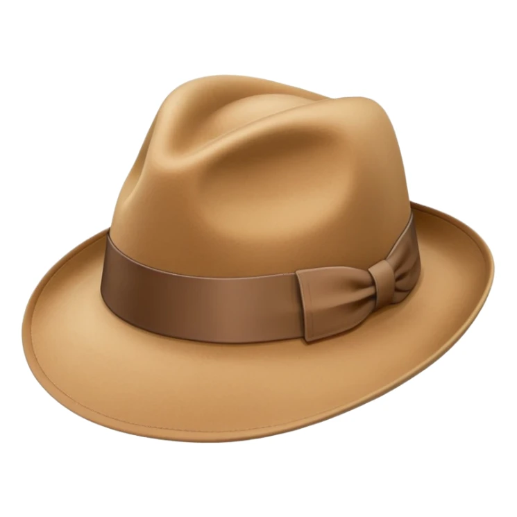 Fedora Hat in Camel Beige sticker