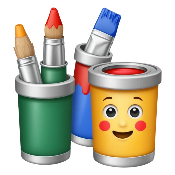 artist paint tubes sticker