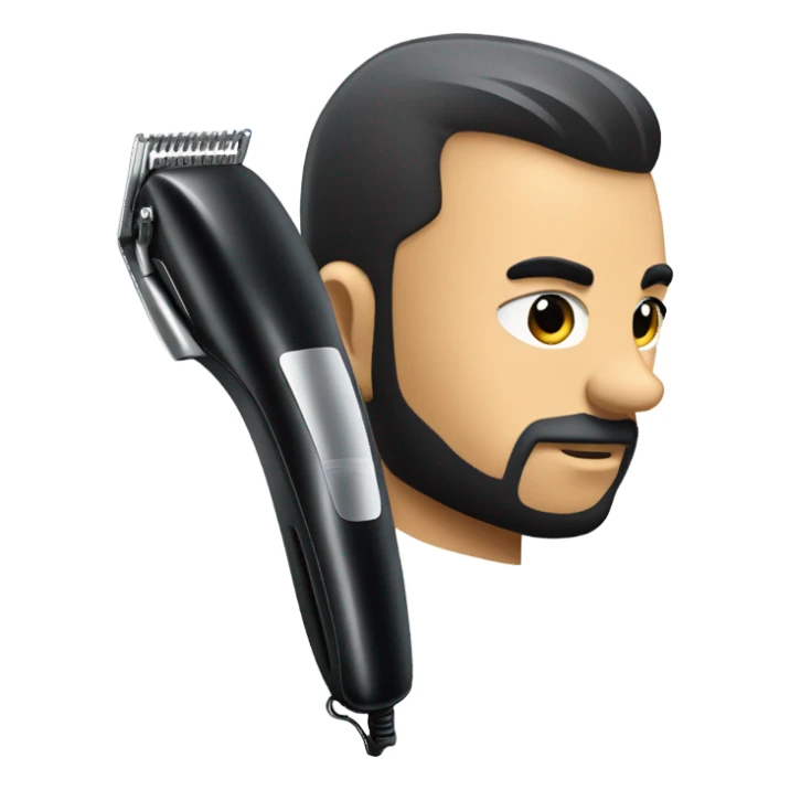Black hair clipper sticker