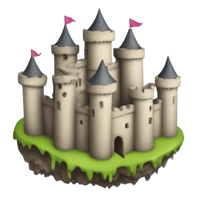 collapsing castle made of bircks sticker