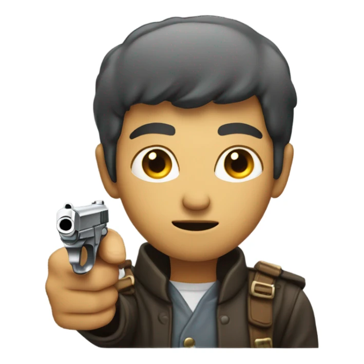 shooting pistol sticker