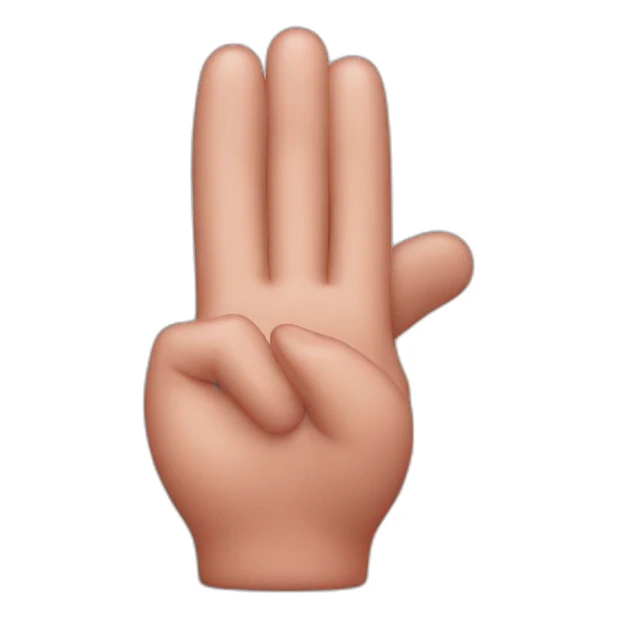 sausage finger hand sticker