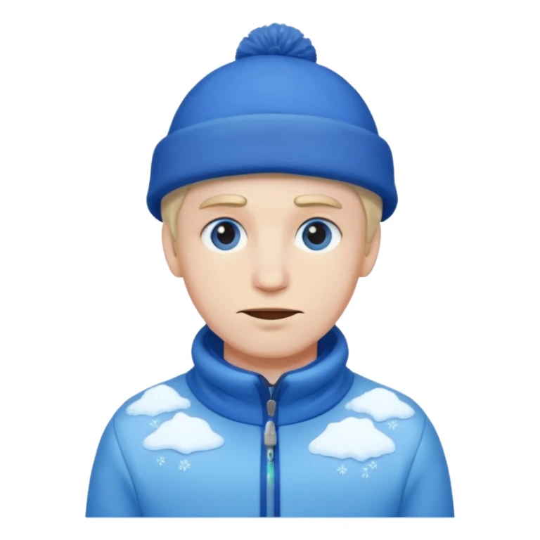 a man burried in snow sticker