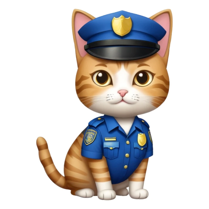 Cat police sticker