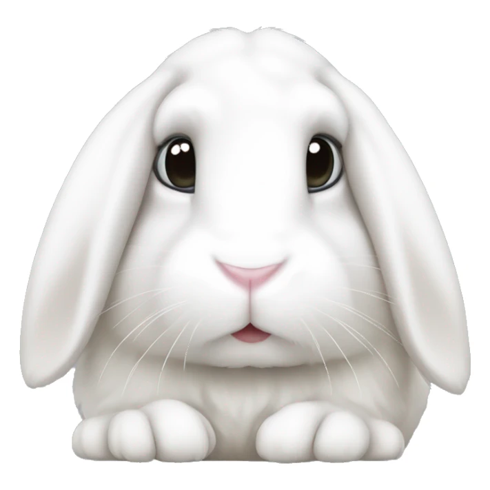 white bunny lop  sticker
