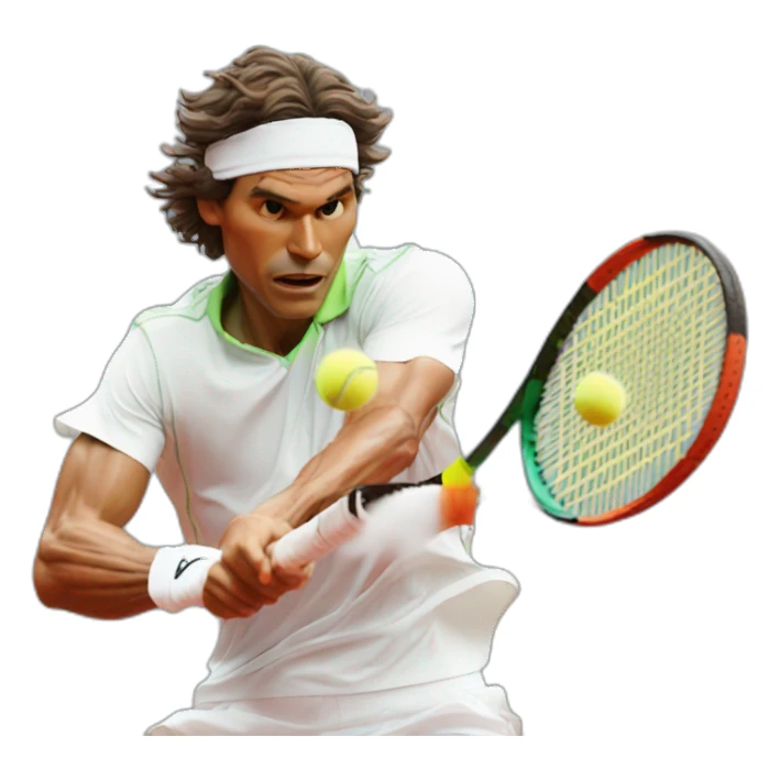 Raphael nadal playing tennis sticker