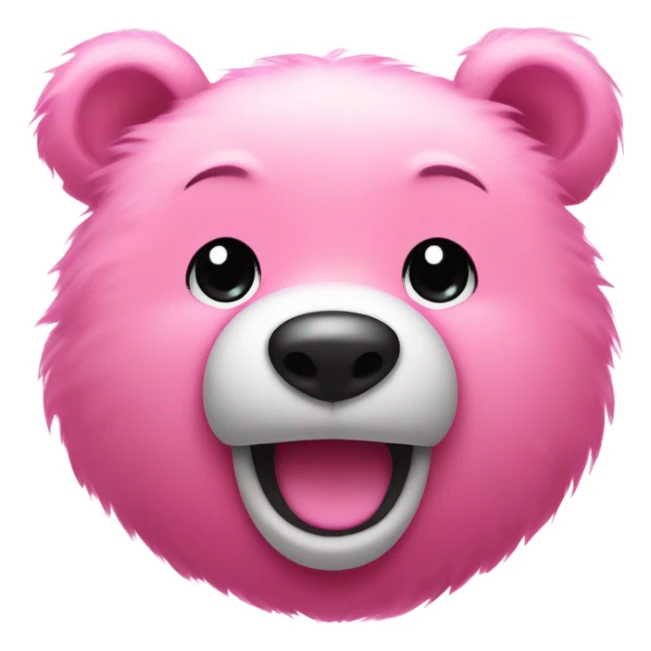 Pink bear sticker