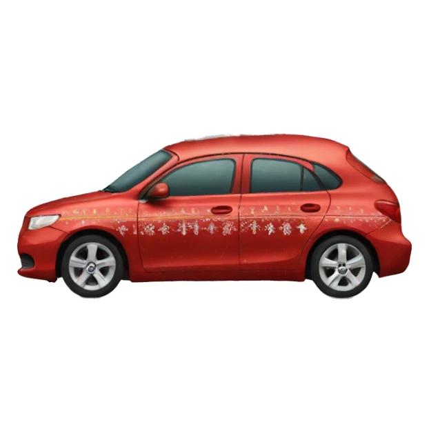 Christmas wrapped car sticker