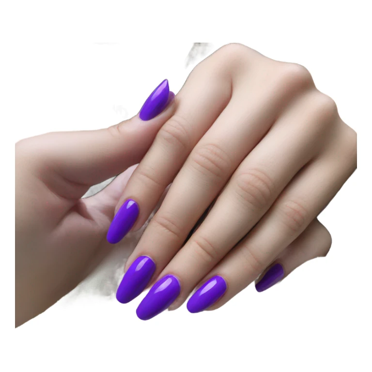 Purple nails sticker