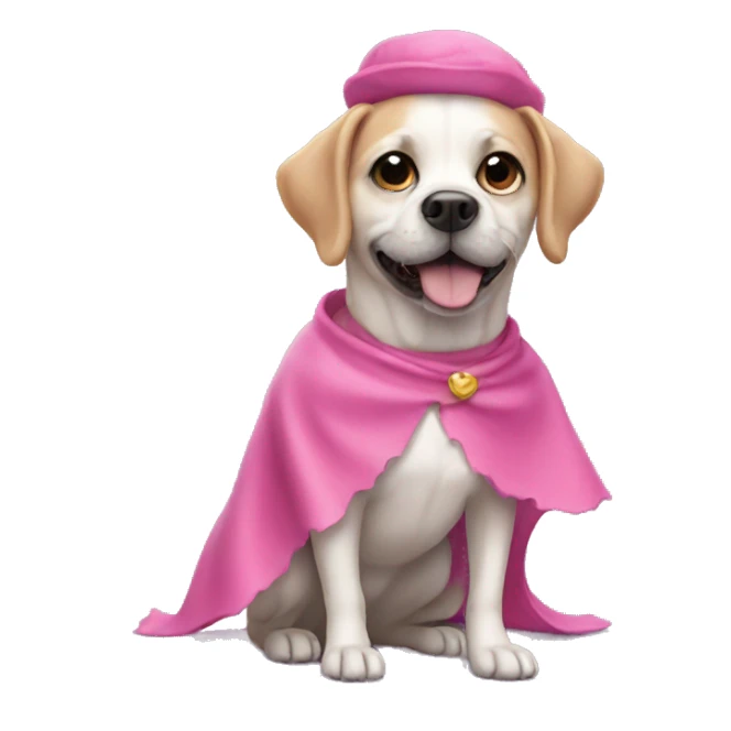 pink costume for a dog sticker