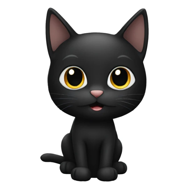 Black cat ešte sticker