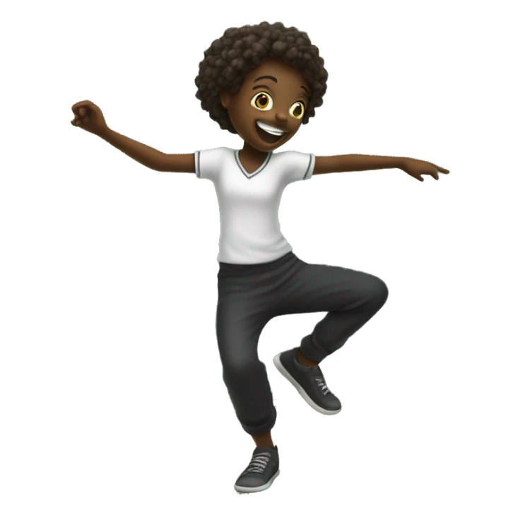 student dances.  school blackboard sticker