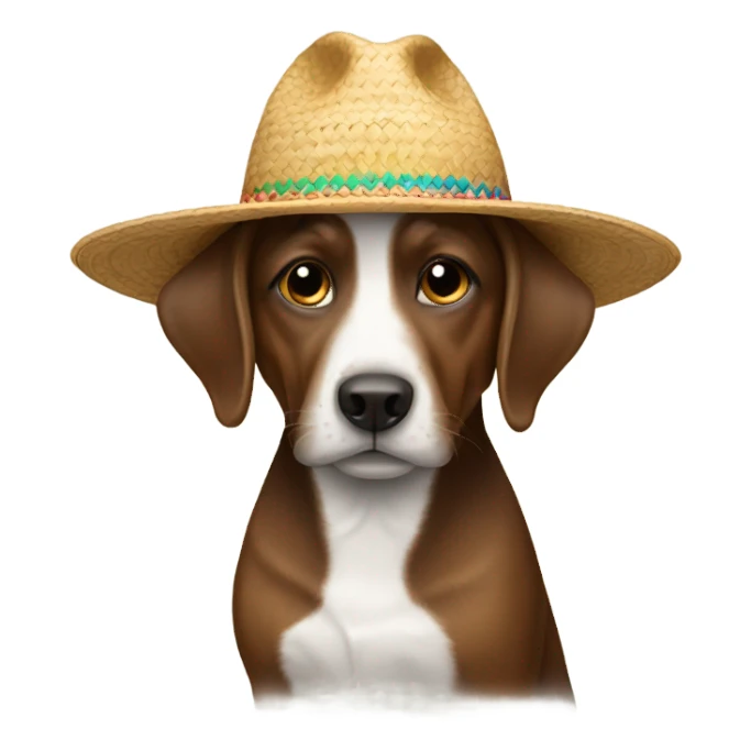 Un perro con un sombrero sticker