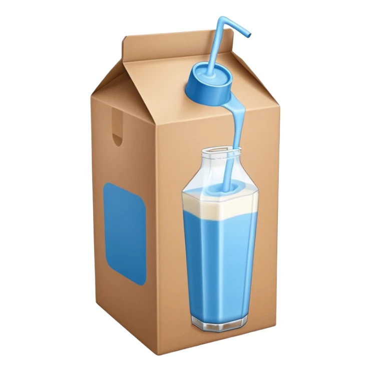 blue milk carton sticker