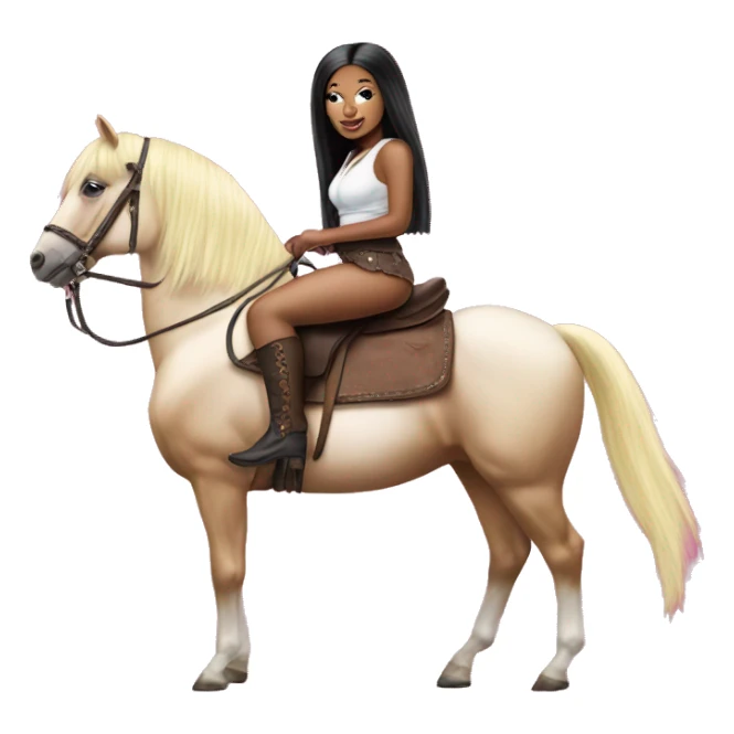 Nicki Minaj on a horse sticker