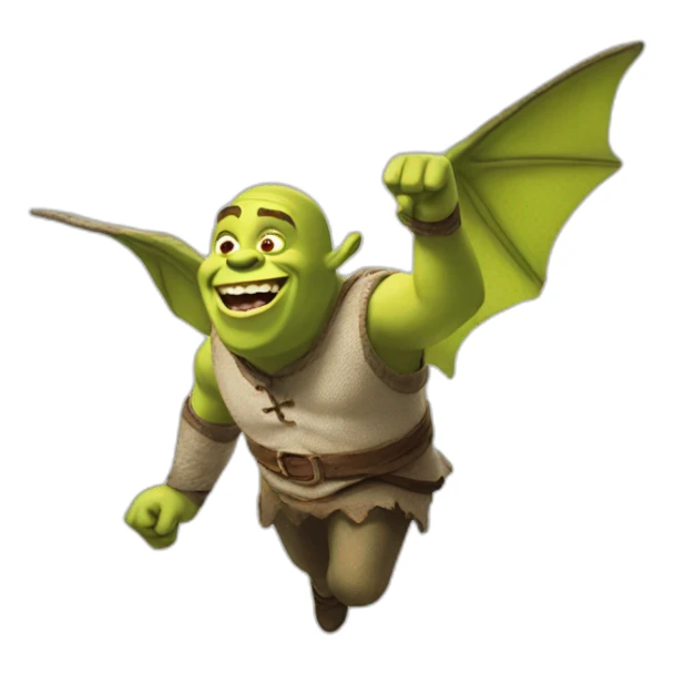 Flying shrek sticker