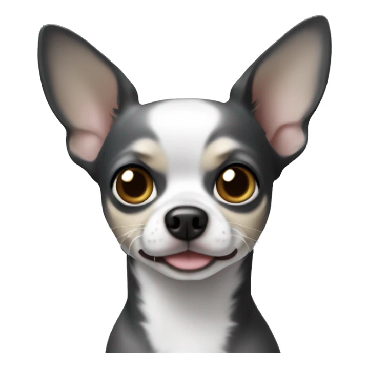 Dark gray and white chihuahua  sticker