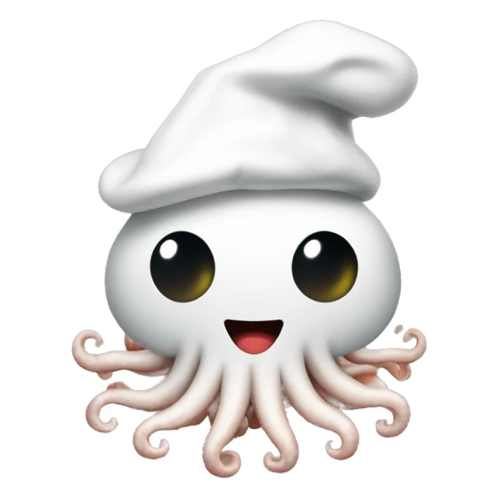 squid with chef's hat cooking sticker