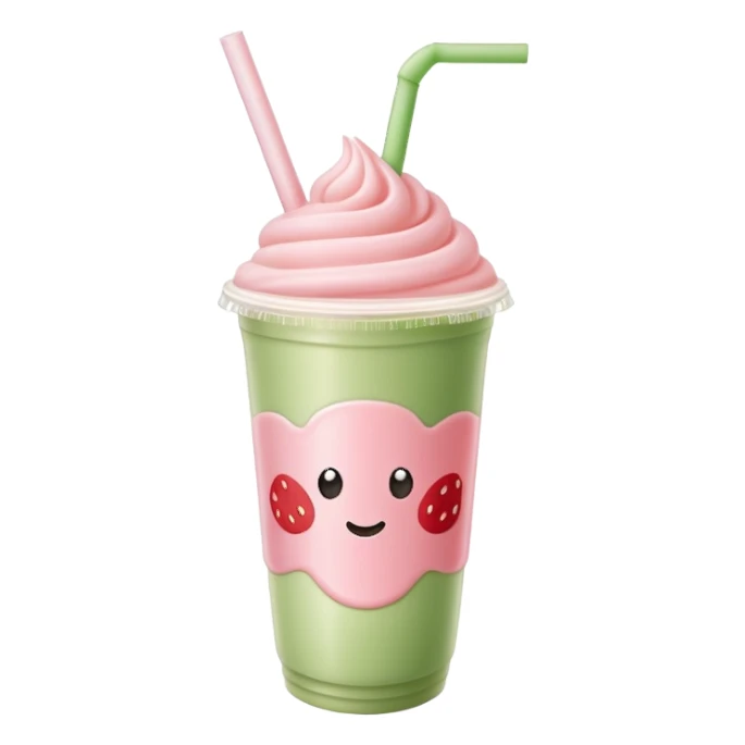 Strawberry matcha milk teab sticker