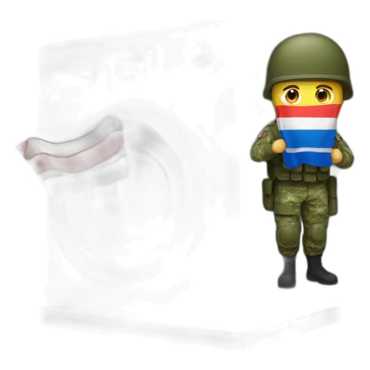 soldier on washing machine russian flag sticker