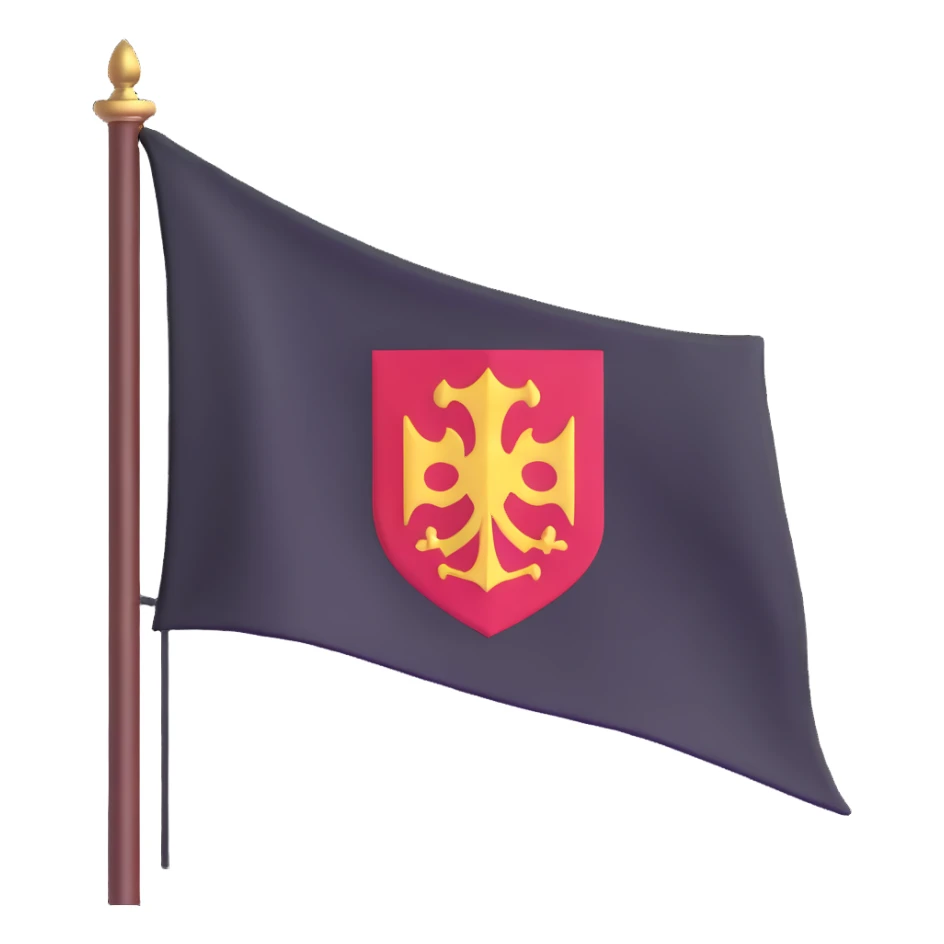 medieval flag banner sticker