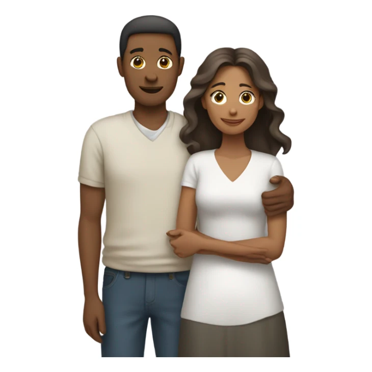 woman and ma hands romantic sticker