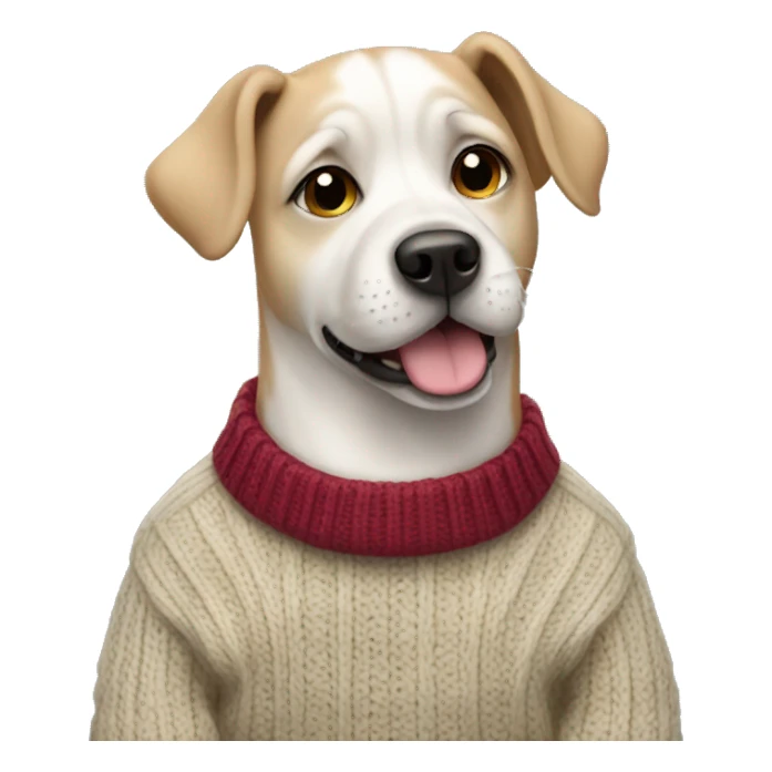 Dog wearing a sweater  sticker
