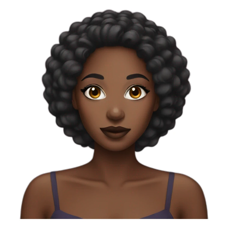 Black girl with makeup sticker