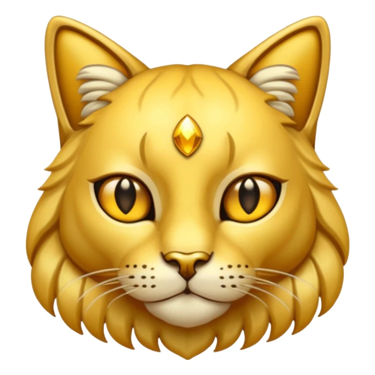 León sobre lingote dorado sticker