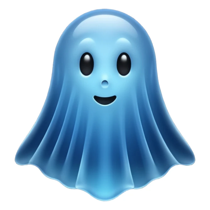 Glitter Blue Ghost sticker