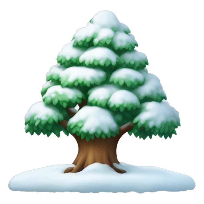 Tree with snow sticker
