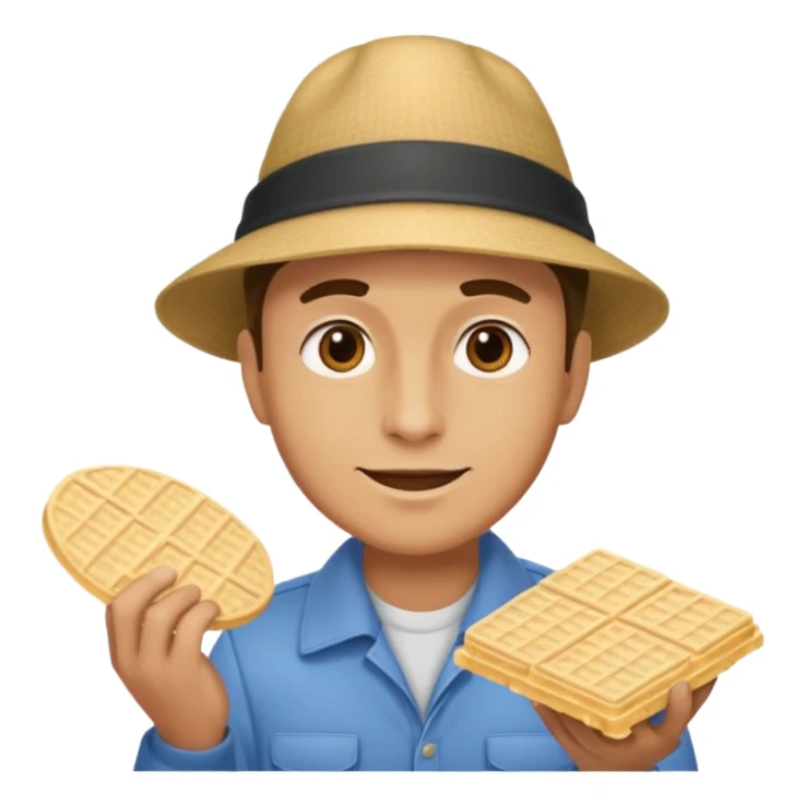 A mam delivering wafers fast sticker