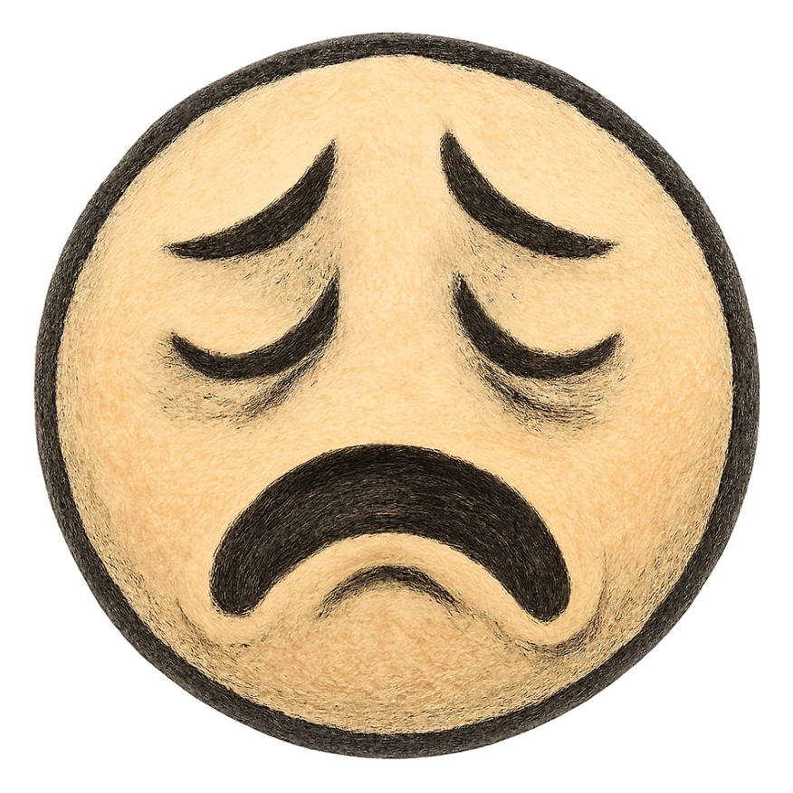 sadness, expressive face sticker