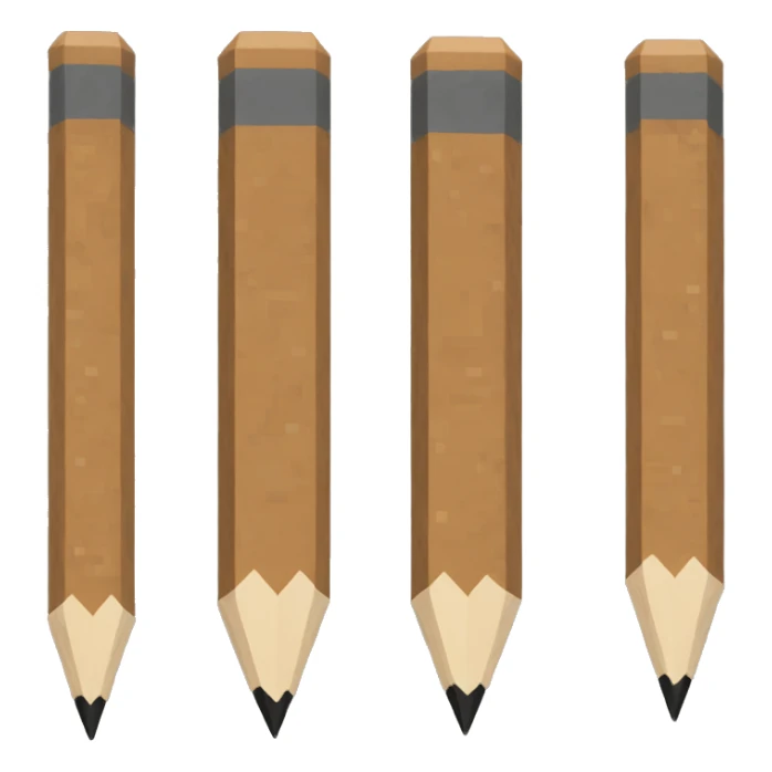 a minecraft pencil sticker