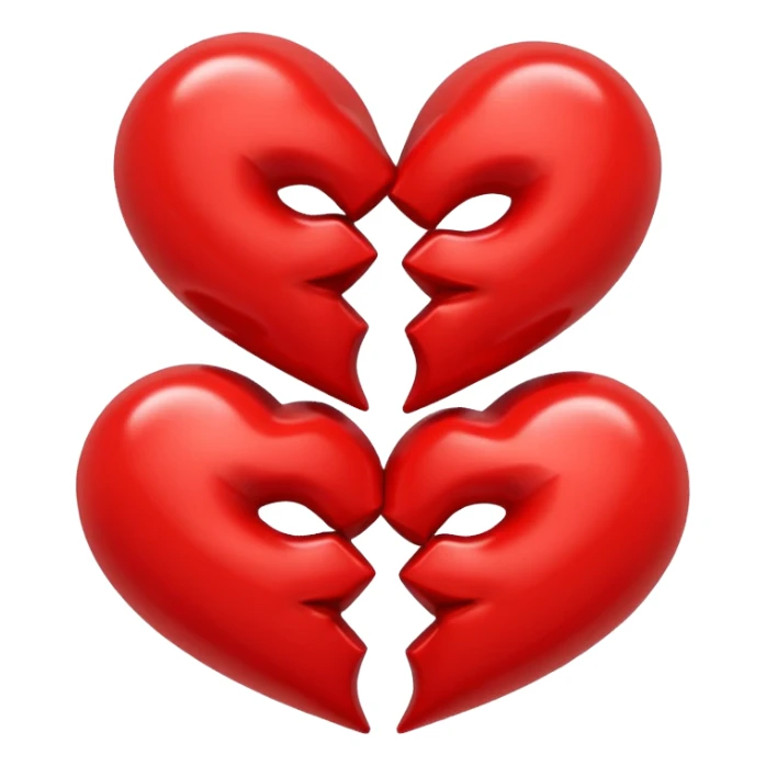 two hearts with kiss marks sticker
