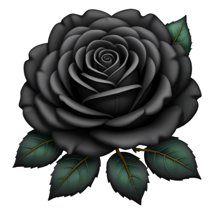 A black rose sticker