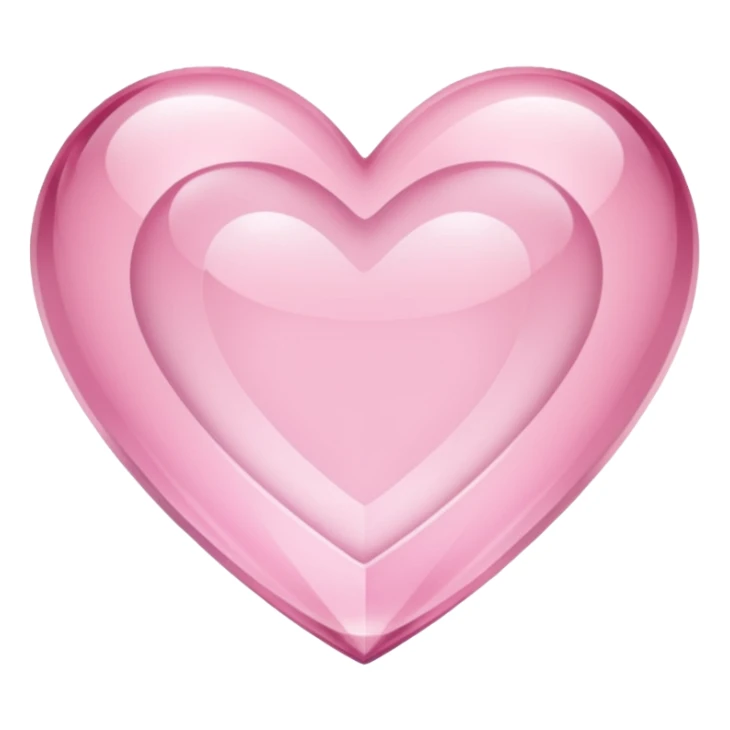 light pink crystal heart sticker