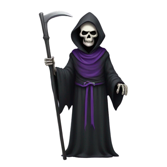 Grim reaper purple sticker