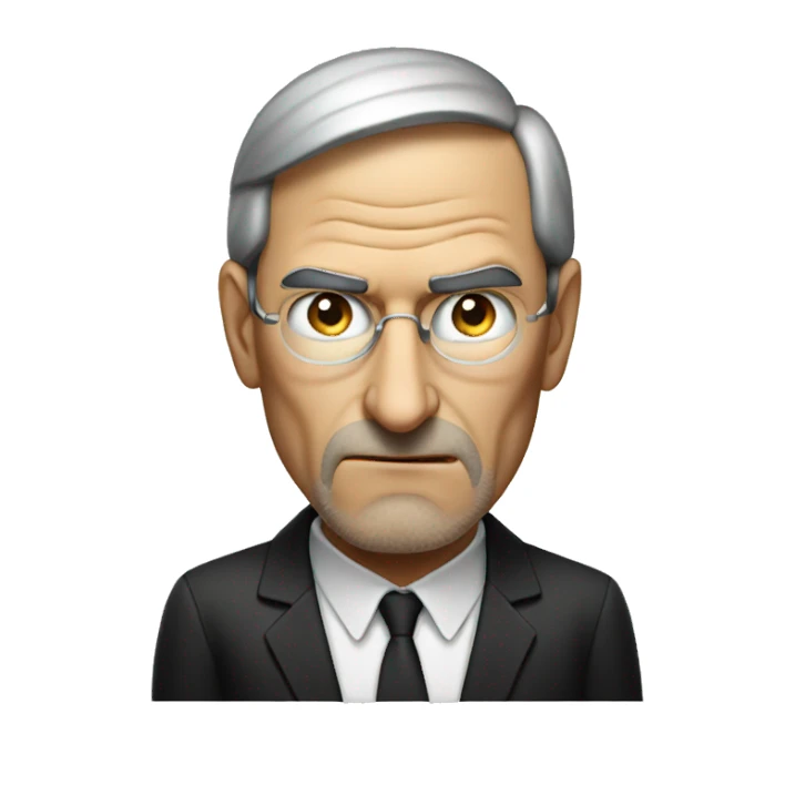 angry Steve jobs sticker